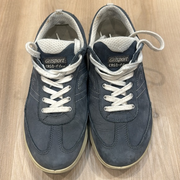 Grisport Ergo-Flex Cloe 8 size 7/eur 38 running shoes blue suede & white accents - Picture 3 of 8